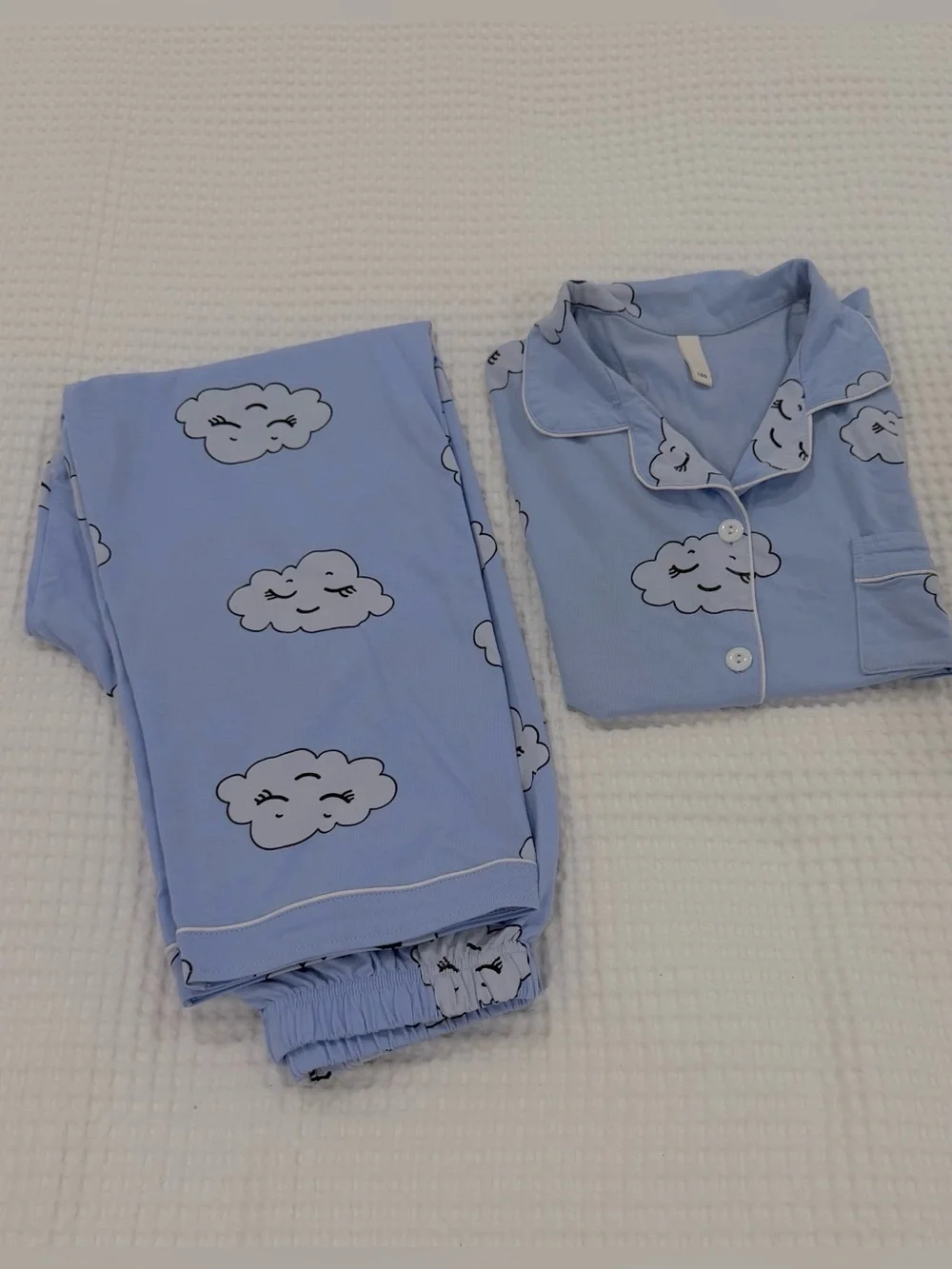 Girls 100% Cotton Button Down Short Sleeve Pajama Set
